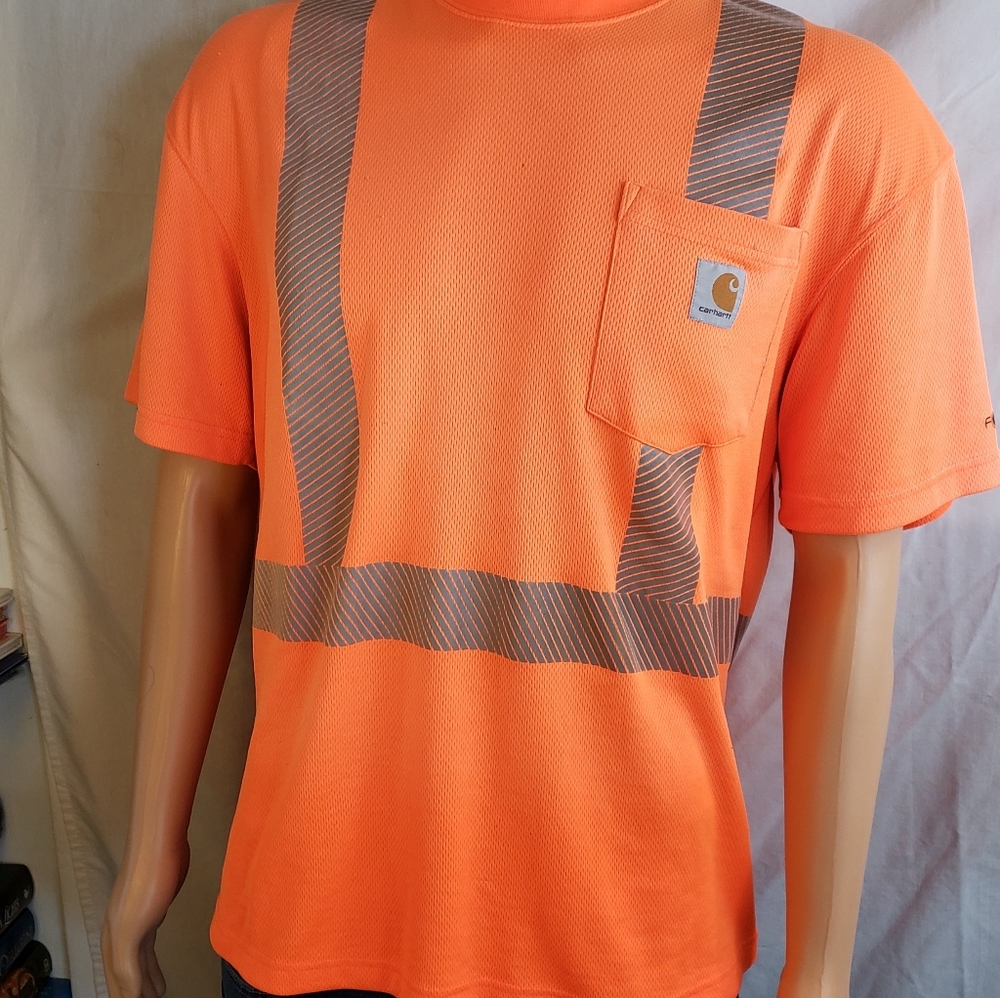 Carhartt Orange safety shirt reflective construct